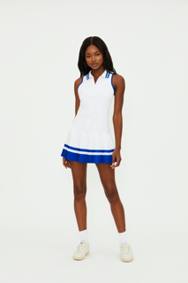 Bria Dress in Azure White
