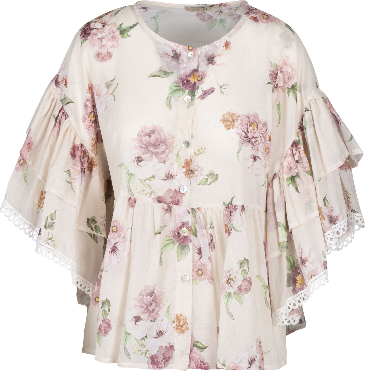 Dreamer Boho Top in Sand Floral
