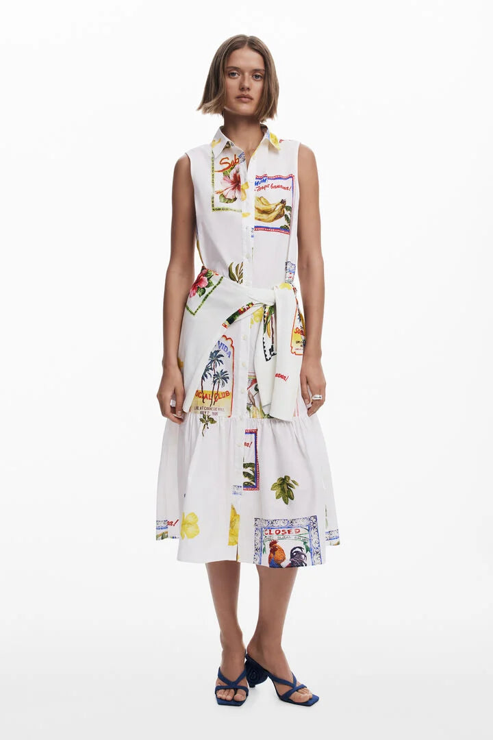 Postcard Shirt Dress