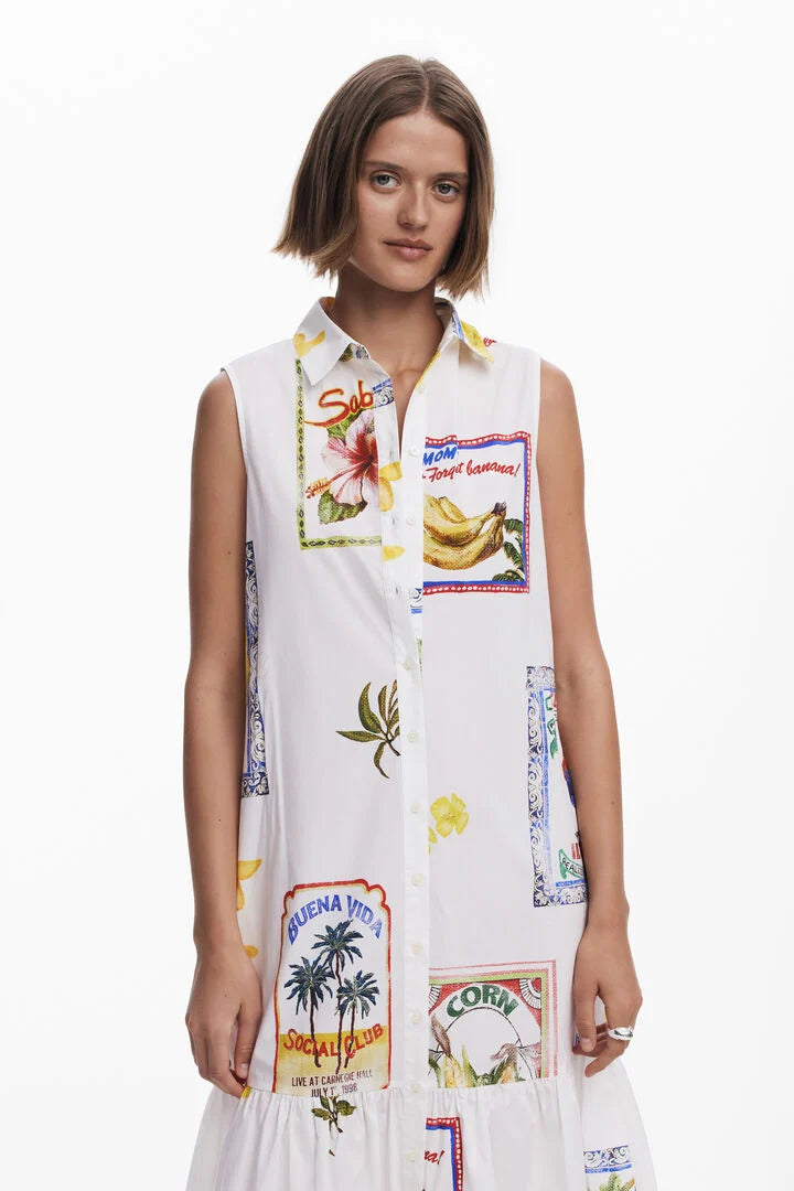 Postcard Shirt Dress