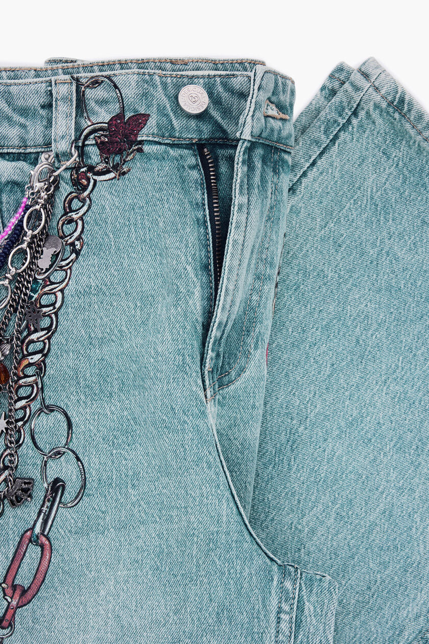 Jeans trousers chains