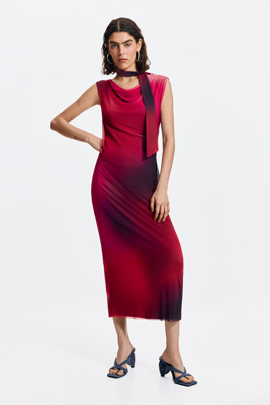 Asymmetric Draped Dress