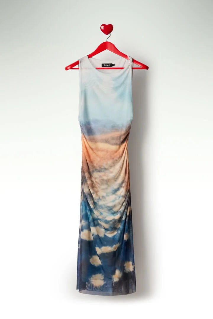 Draped Waterlily Dress