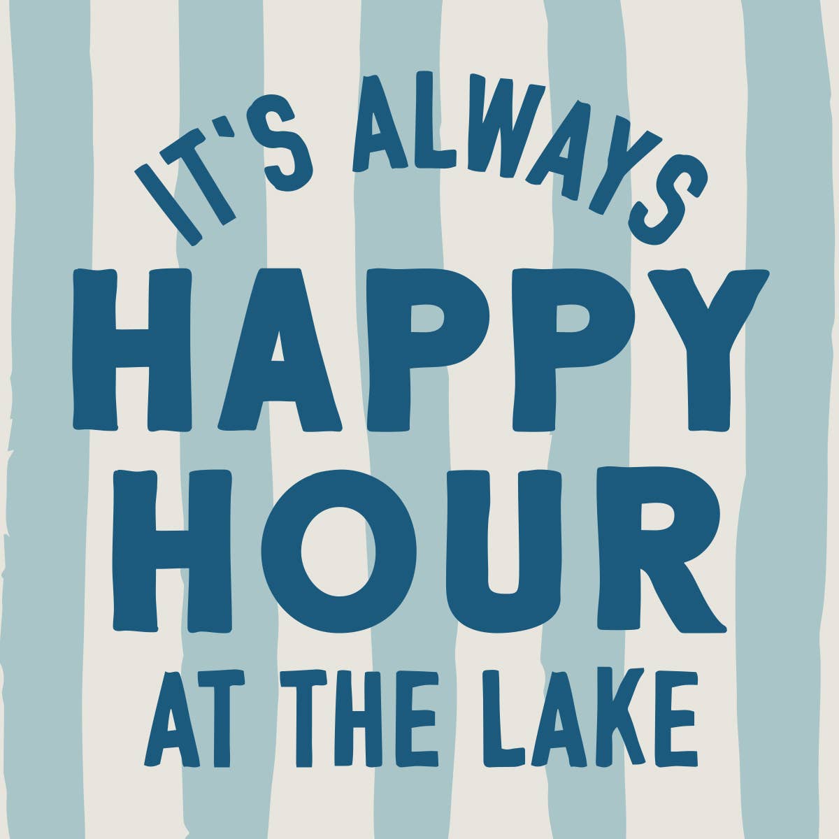 Lake Funny Party Cocktail Napkins | Happy Hour At The Lake