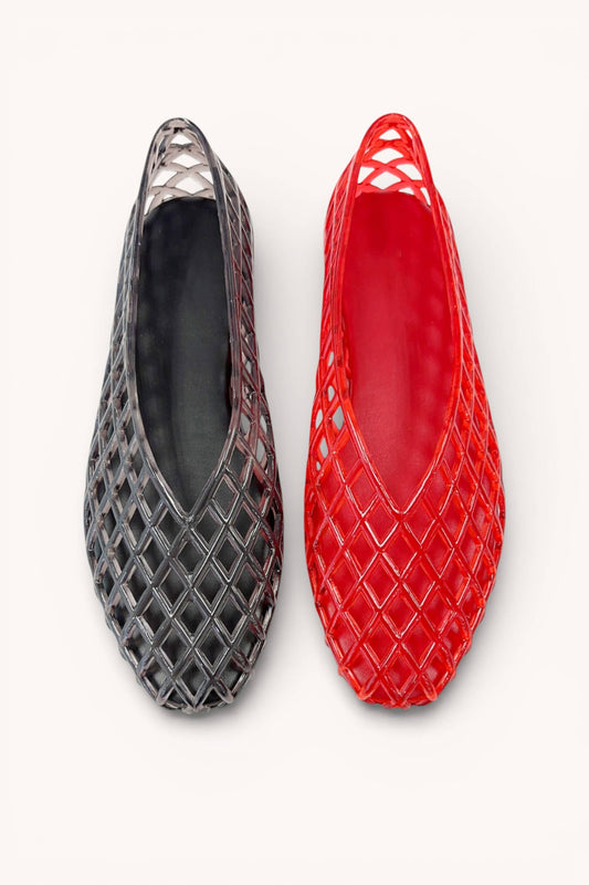 JELLY SLIP ON FLATS CLEAR