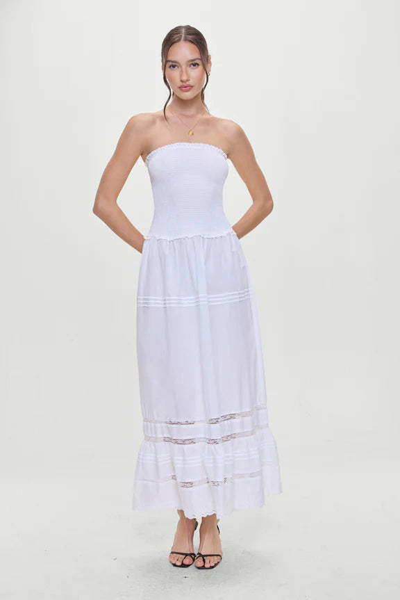 Empress Strapless Smocked Maxi Dress