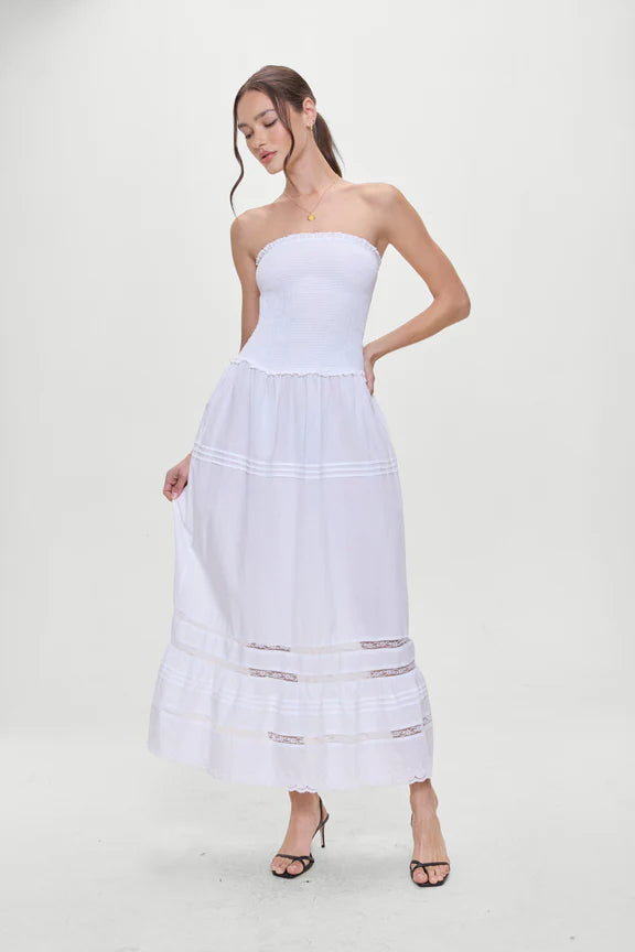 Empress Strapless Smocked Maxi Dress