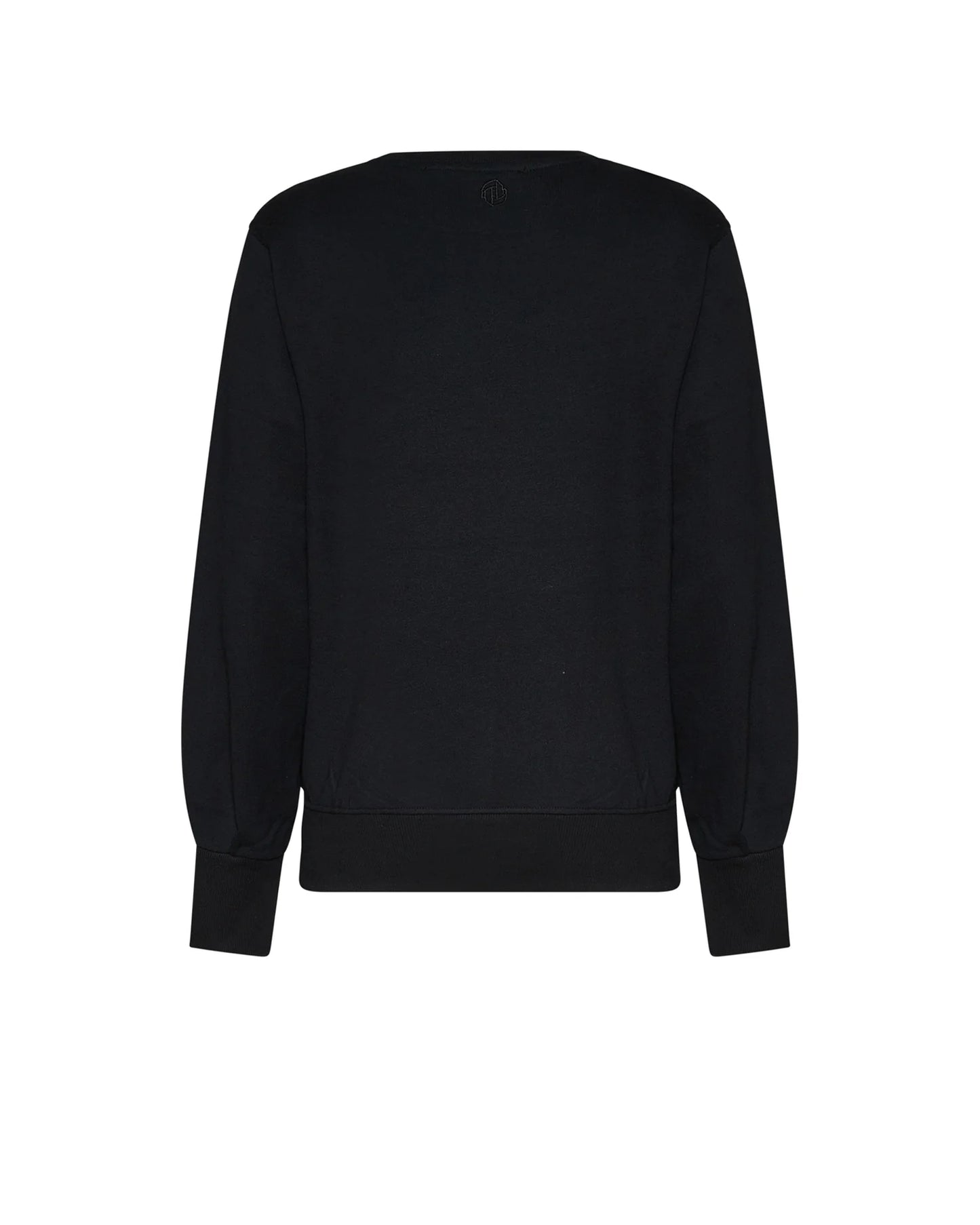 Crew-neck sweatshirt with floral motif
