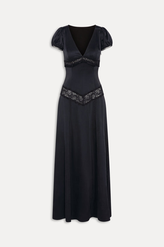 x Devon Lee Carlson Girl Next Door Silk Maxi Dress
