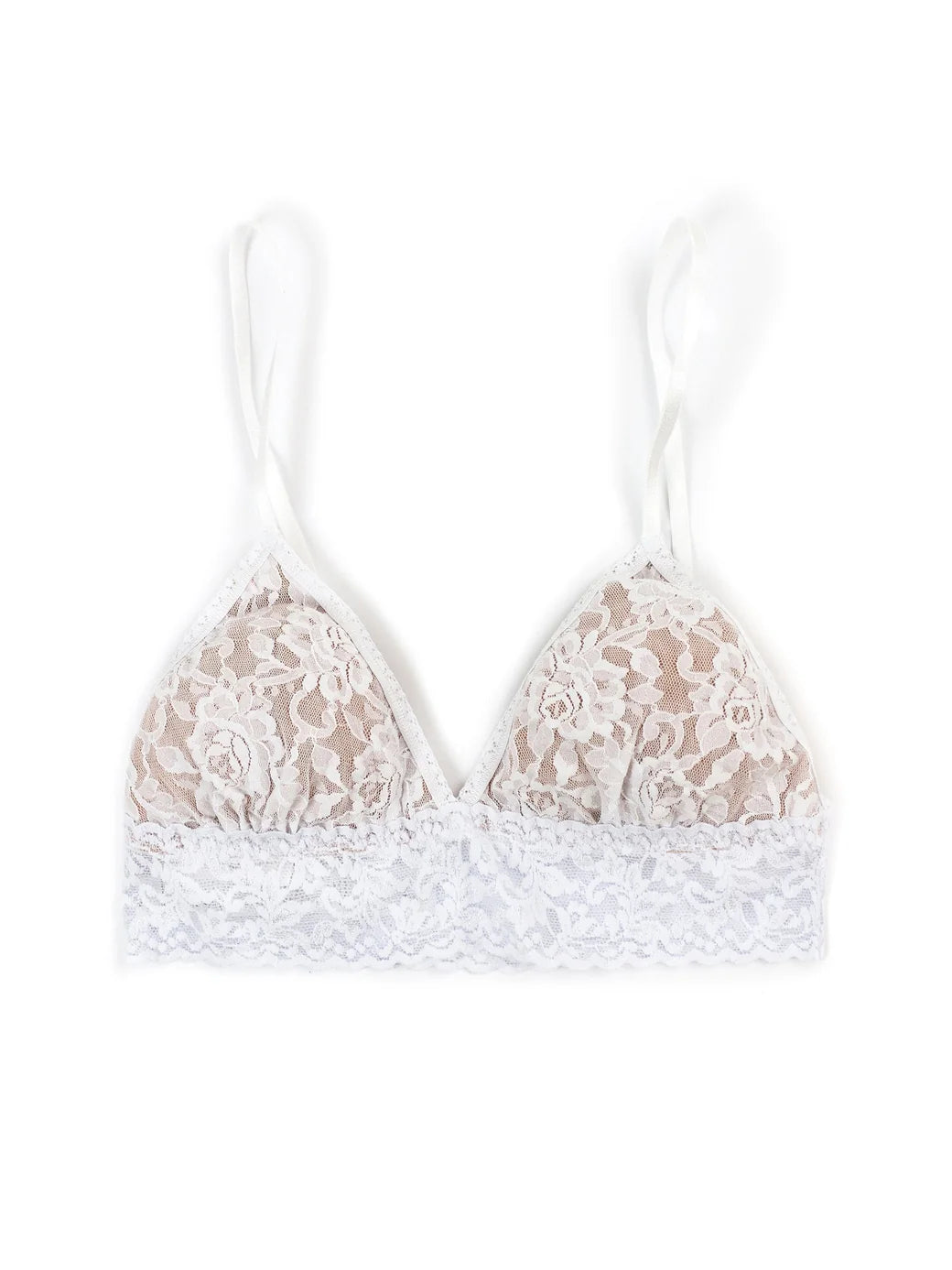 Signature Lace® Padded Triangle Bralette White