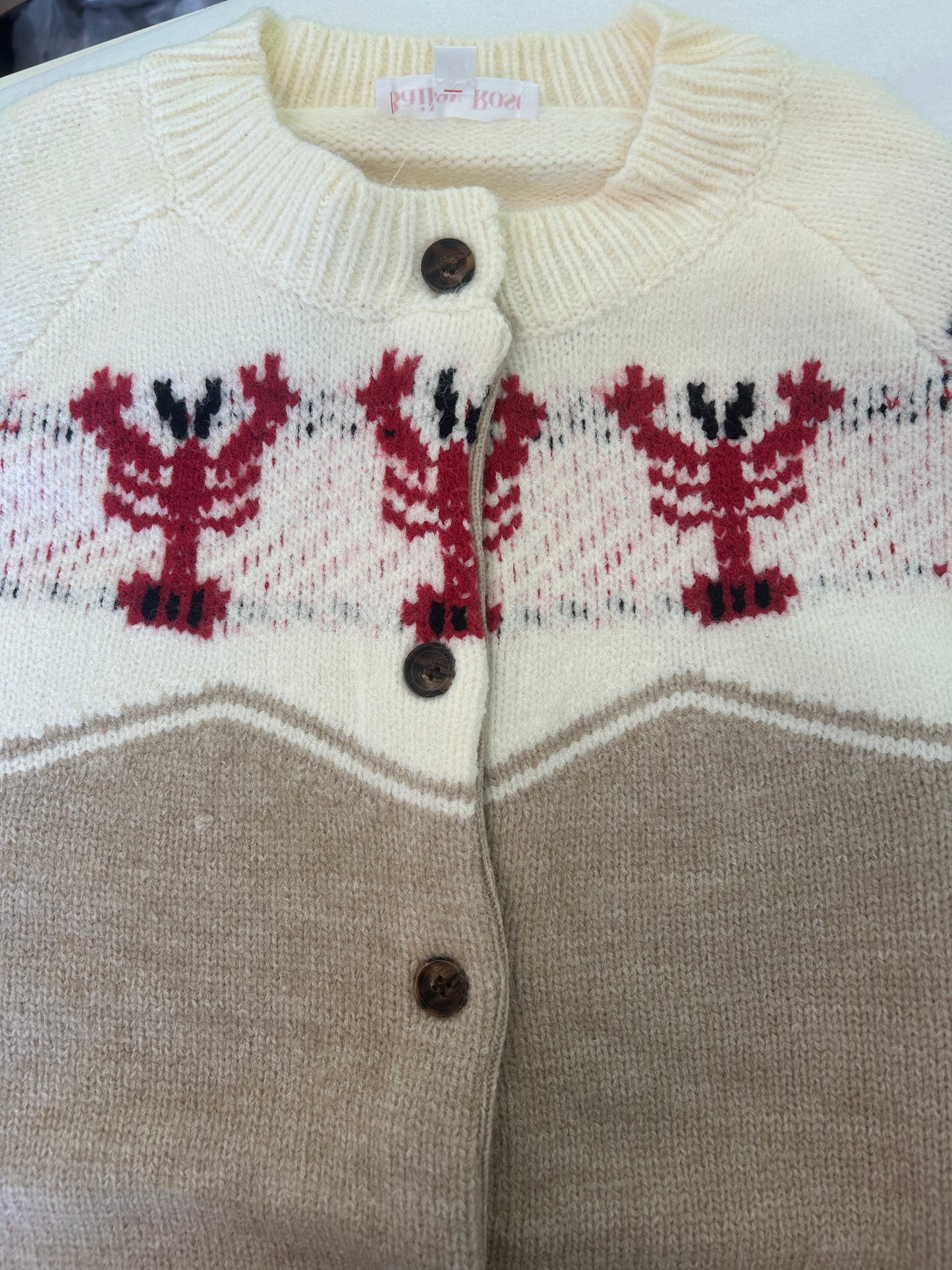 Lobster Vintage Button Cardigan