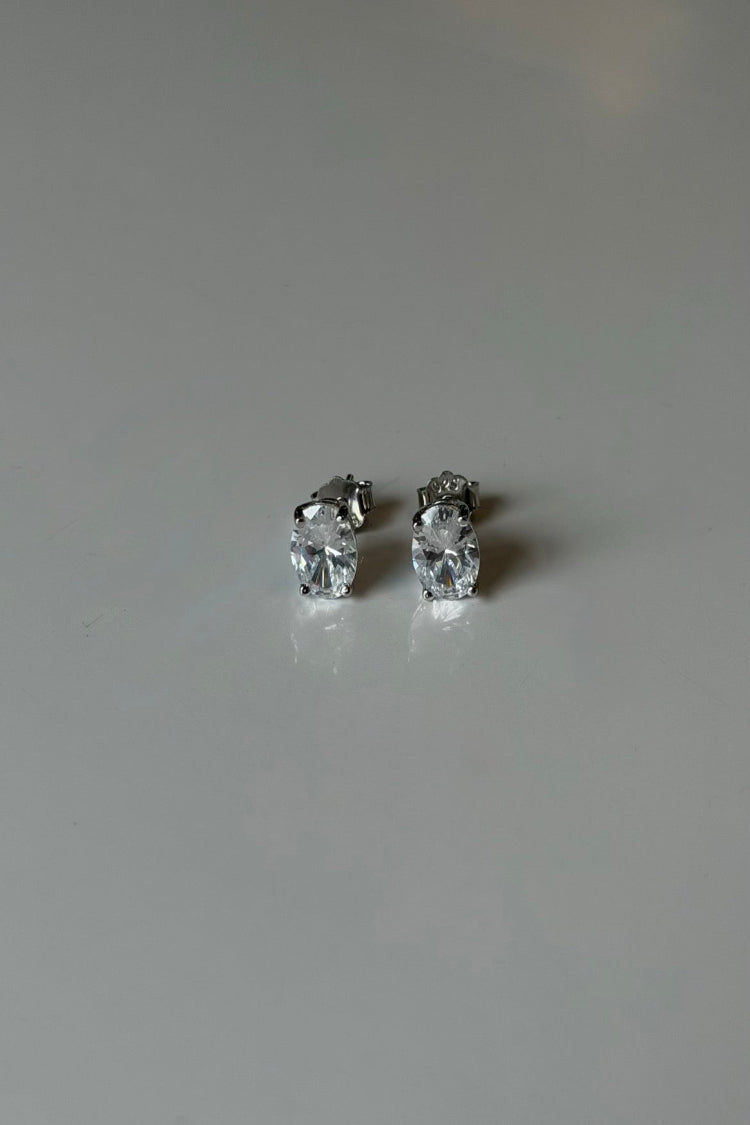 Oval Diamond Studs