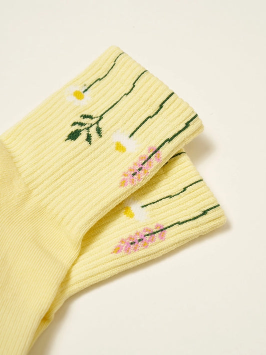 🌿 Flower Stem Grip Sock, Pilates Socks