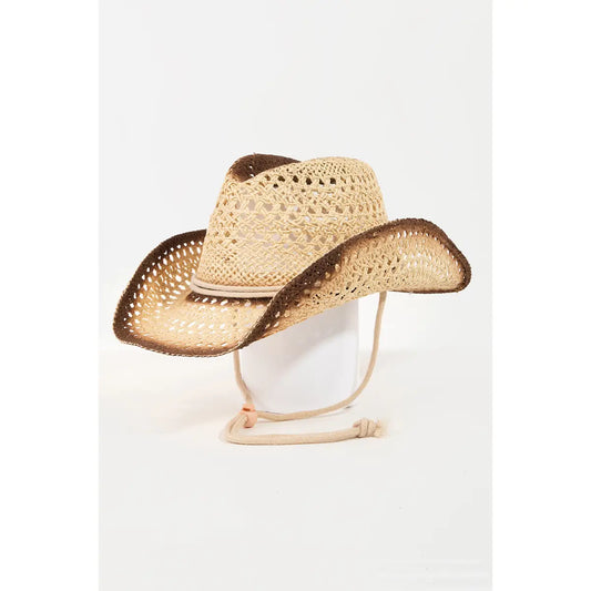 Western Straw Weave Rope String Cowboy Hat