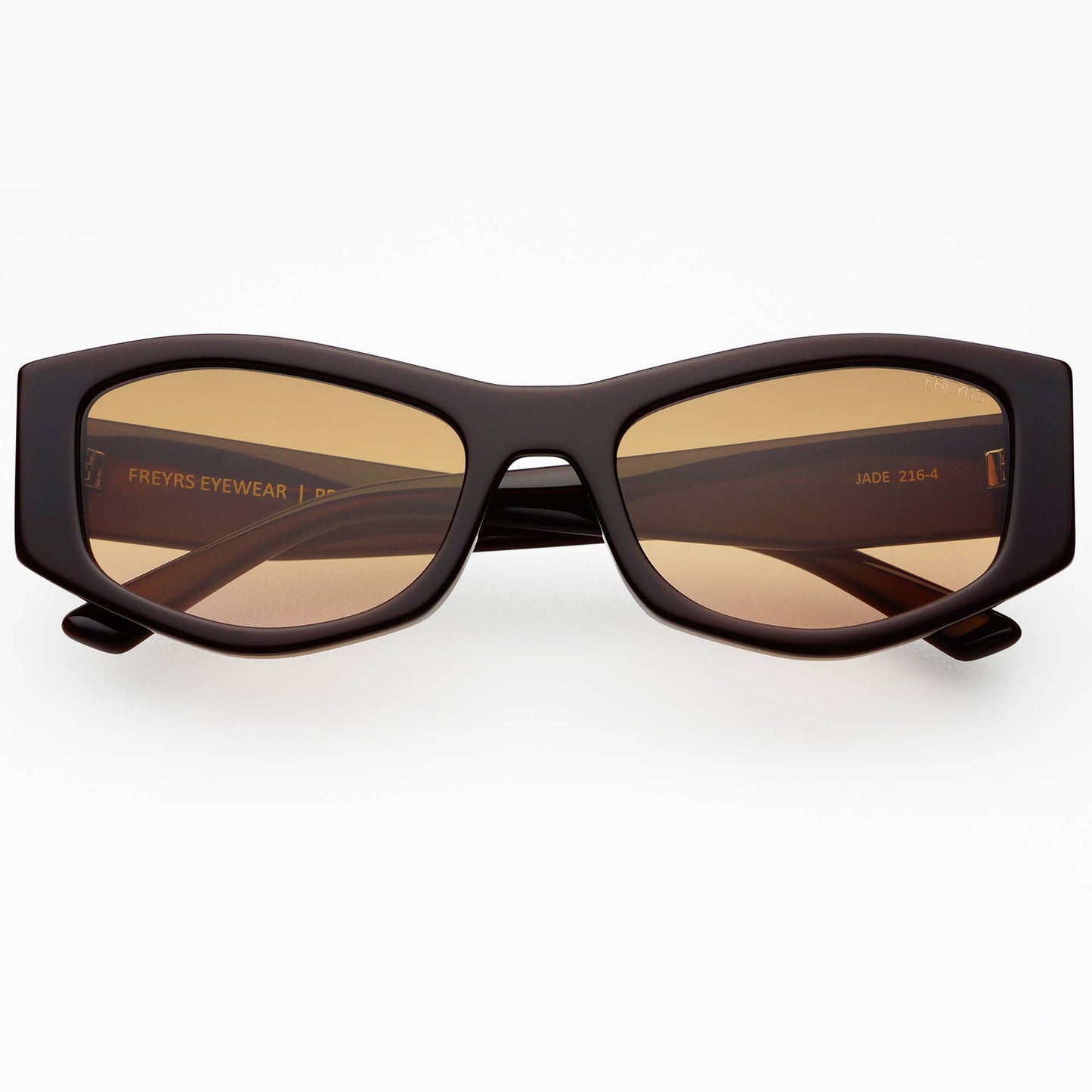 Jade Acetate Cat Eye Sunglasses : Chocolate
