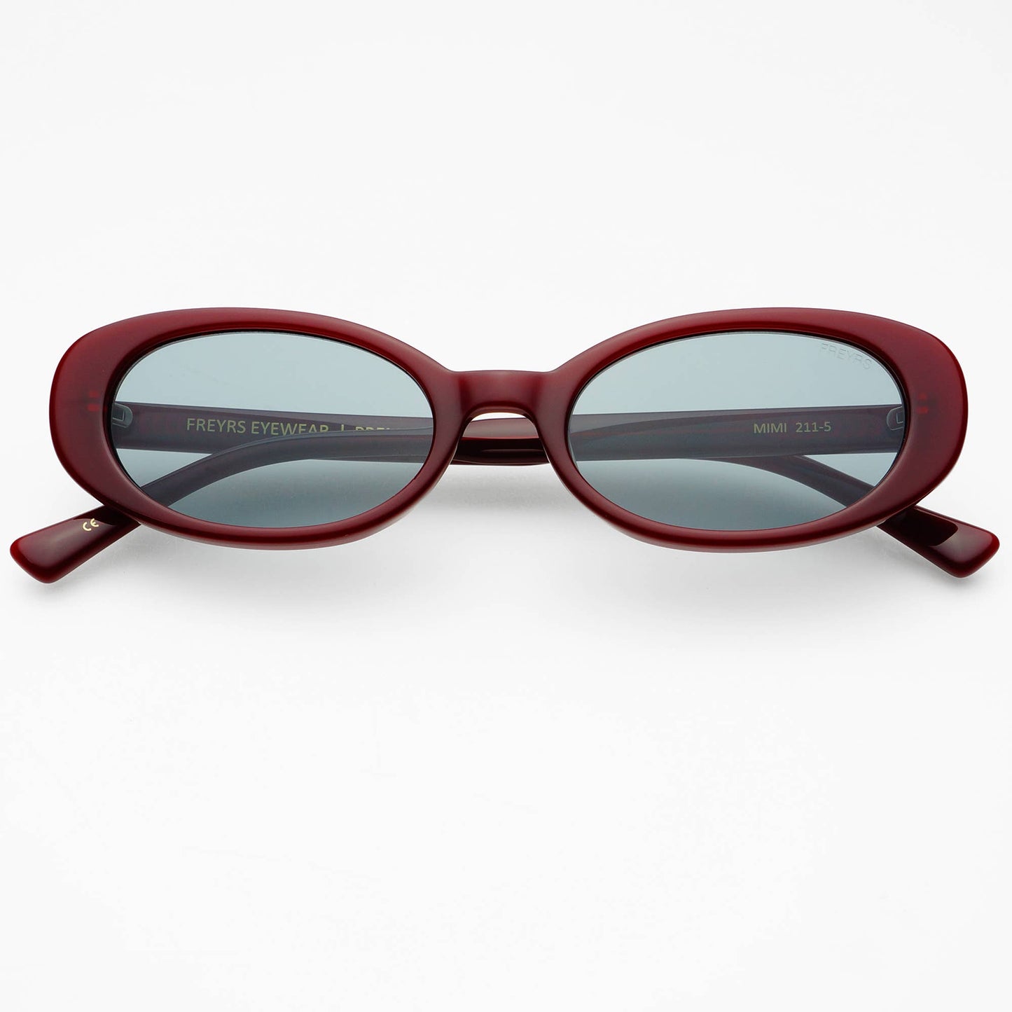 Mimi Acetate Oval Sunglasses   : Burgundy