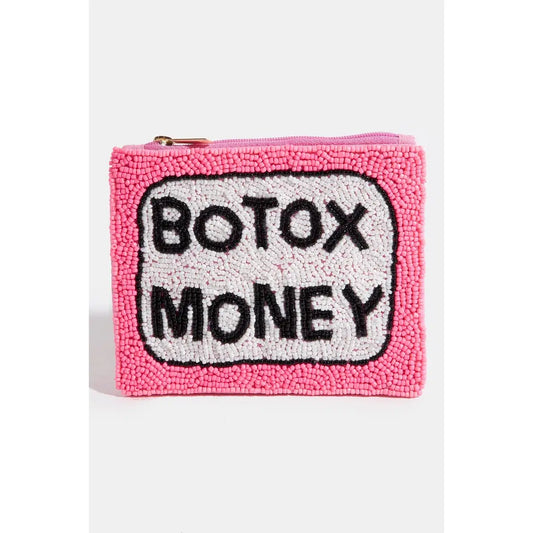 Seed Beaded Botox Money Coin Purse