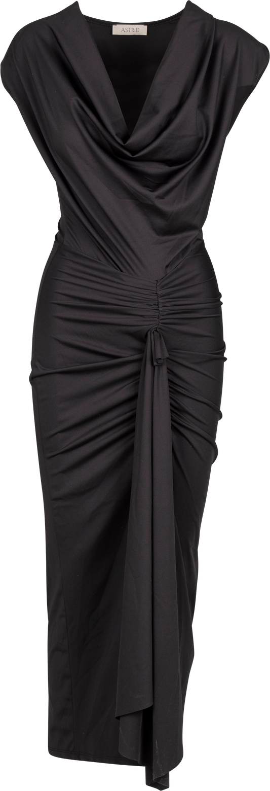 I'm Late Cowl Dress