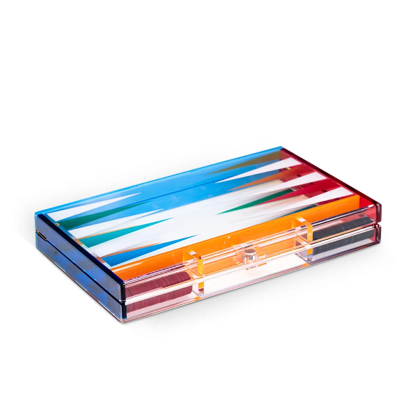 Acrylic Backgammon Set- Multicolor