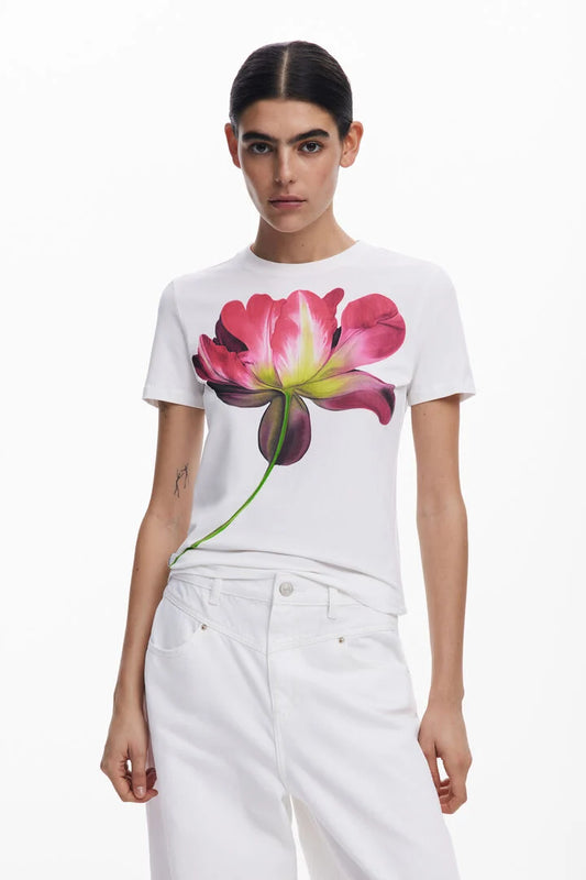 Large Flower T Shirt