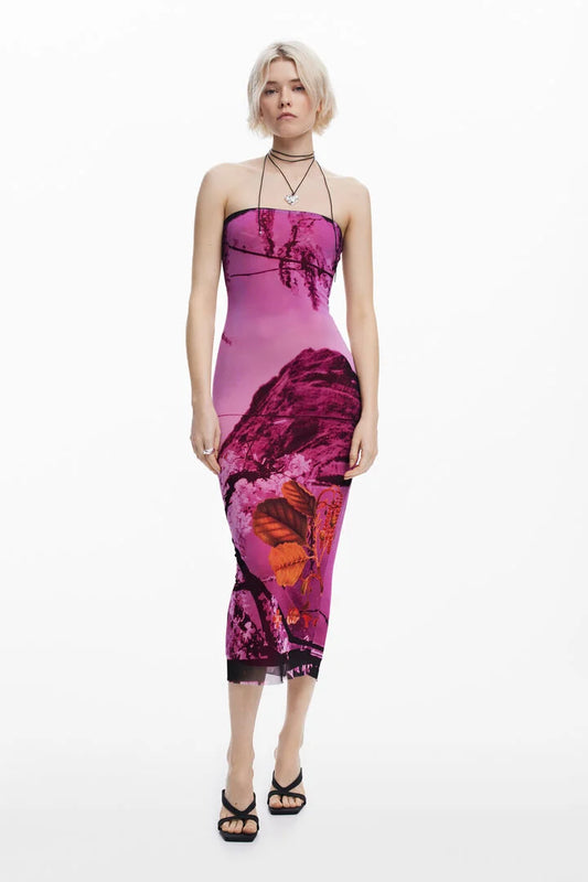 Christian Lacroix Mesh Midi Dress