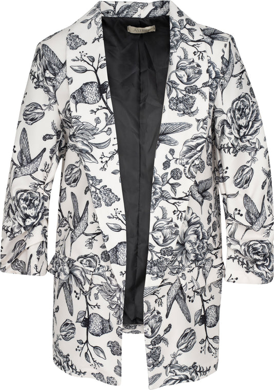 Bird Print Weekend Blazer