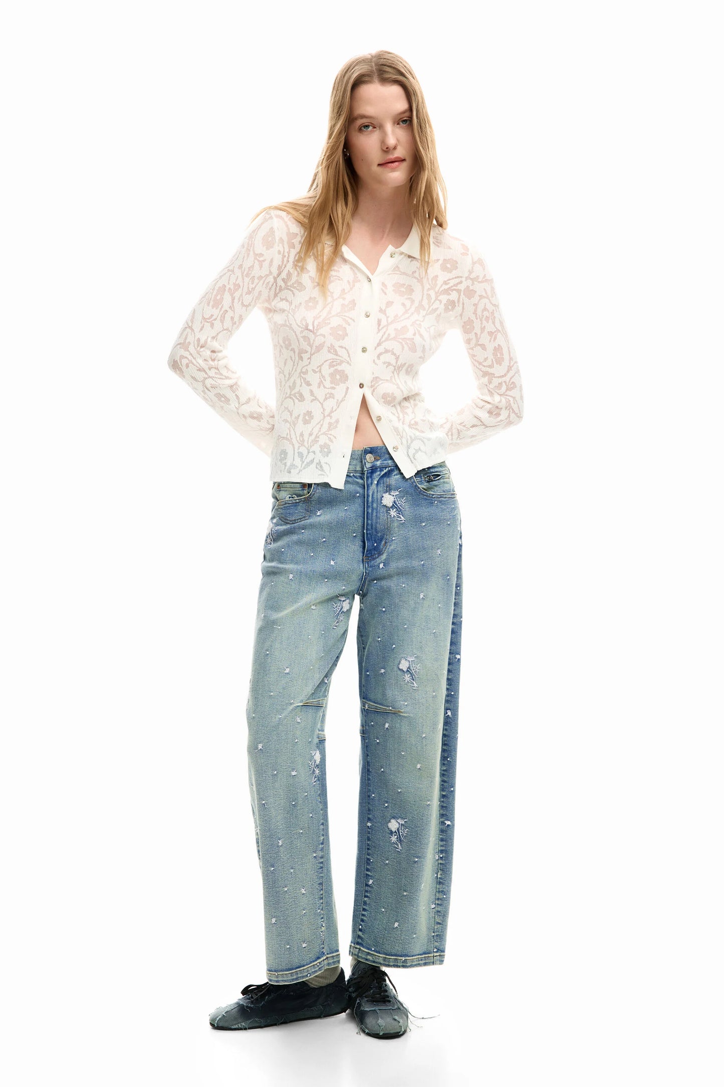 Embroidered jeans