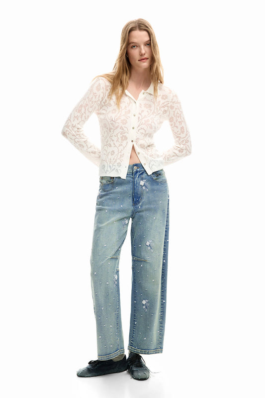 Embroidered jeans