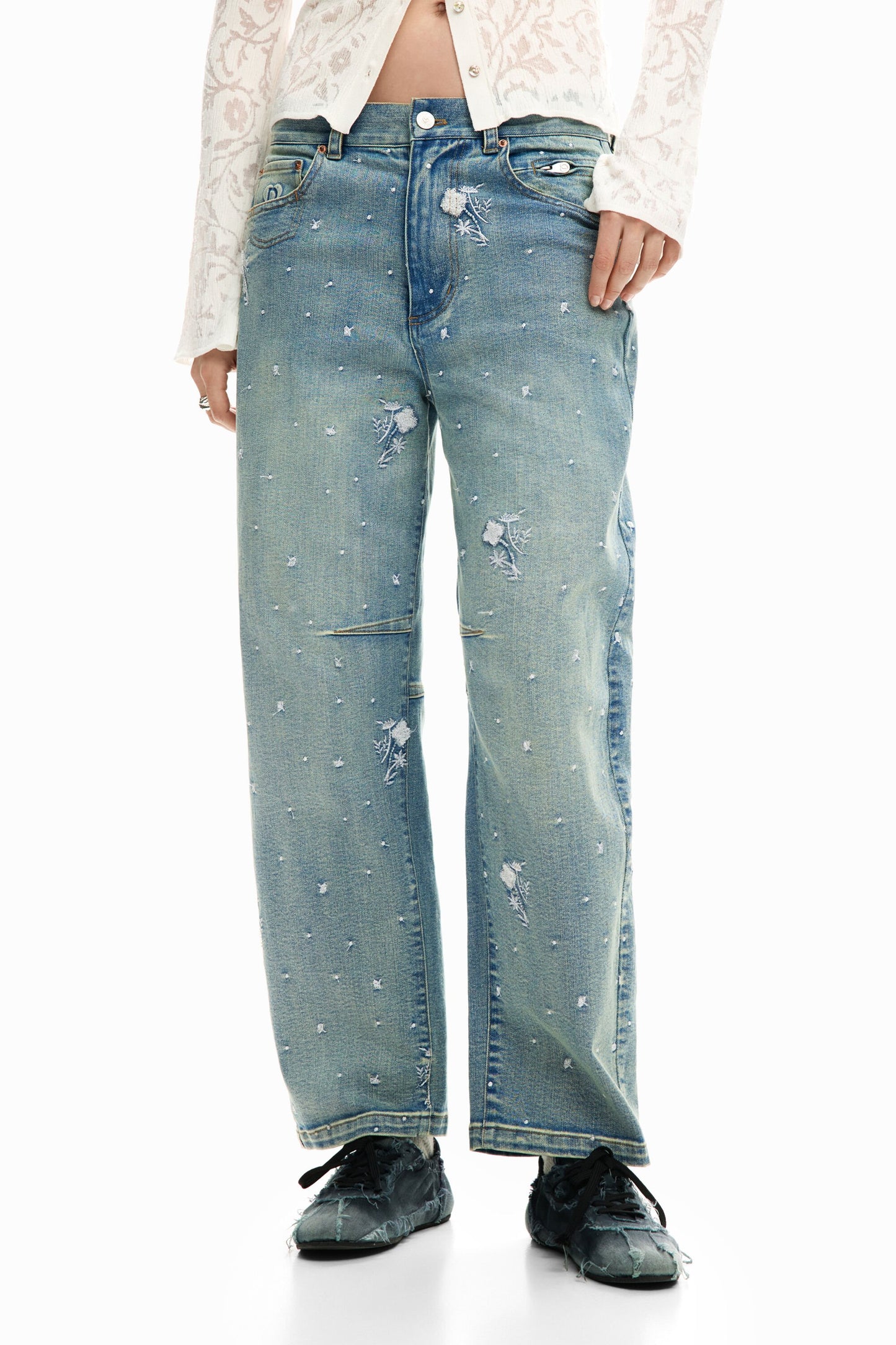 Embroidered jeans