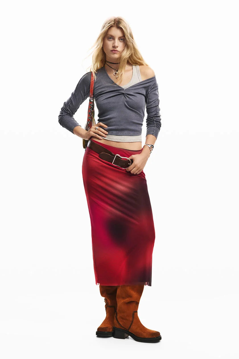 Midi tulle skirt