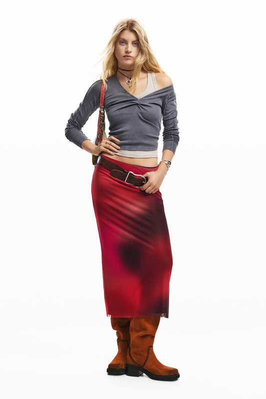 Midi tulle skirt