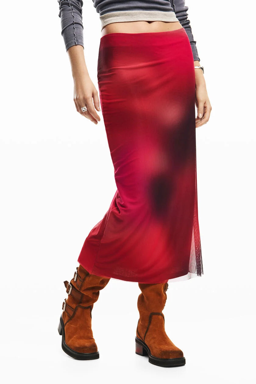 Midi tulle skirt