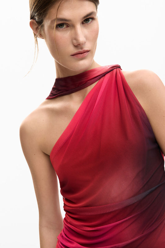 Knot neckline T-shirt