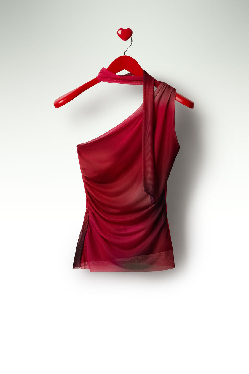 Knot neckline T-shirt