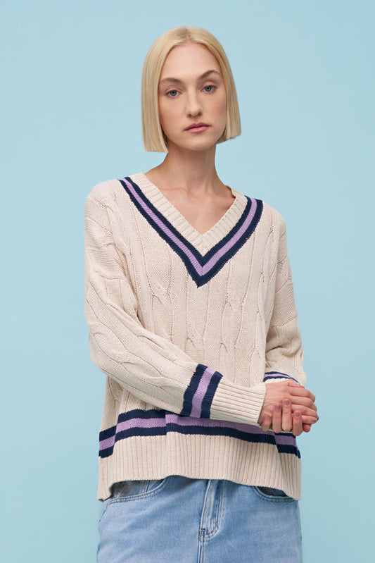 Victora V Knit Sweater