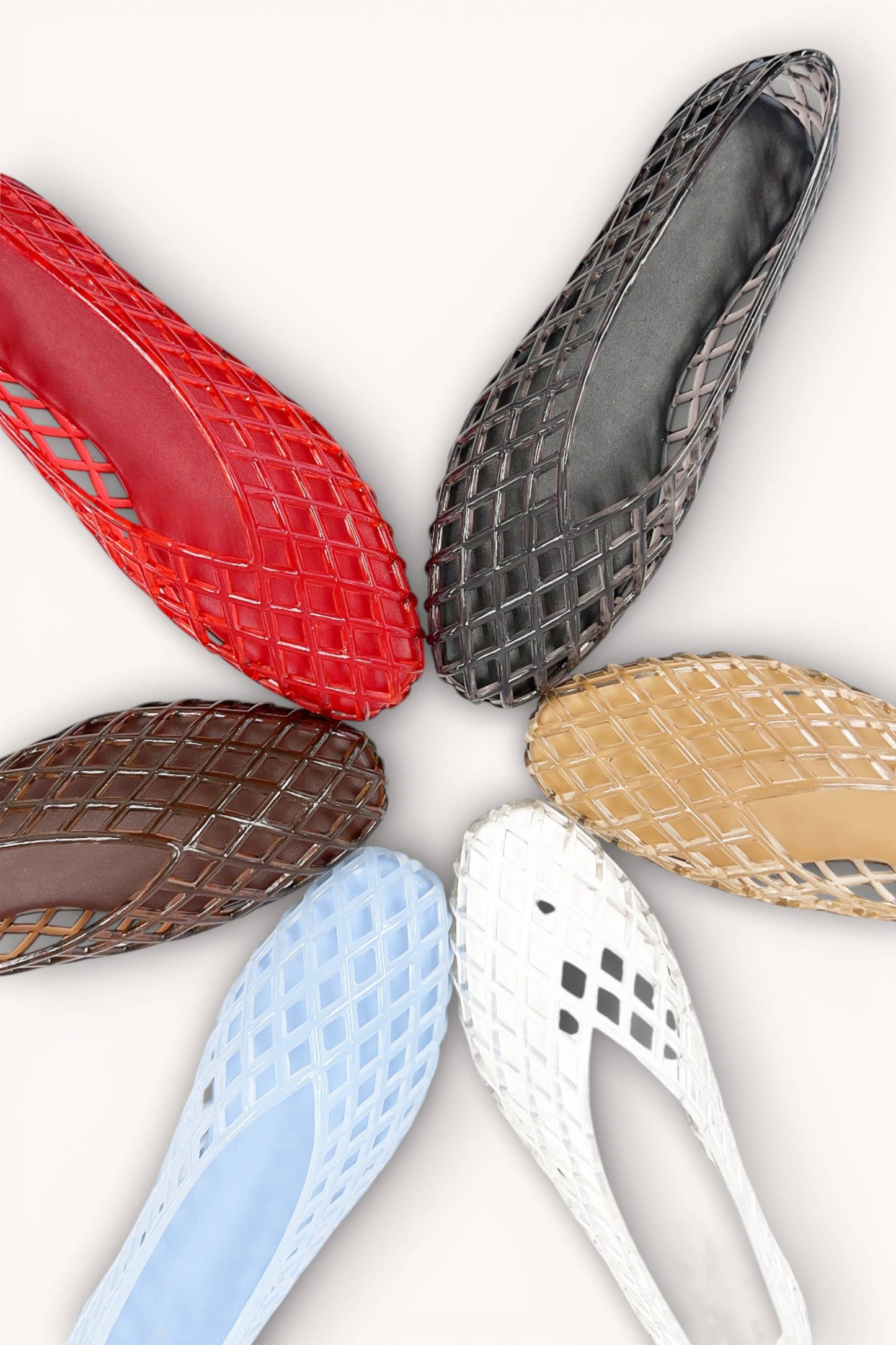 JELLY SLIP ON FLATS CLEAR