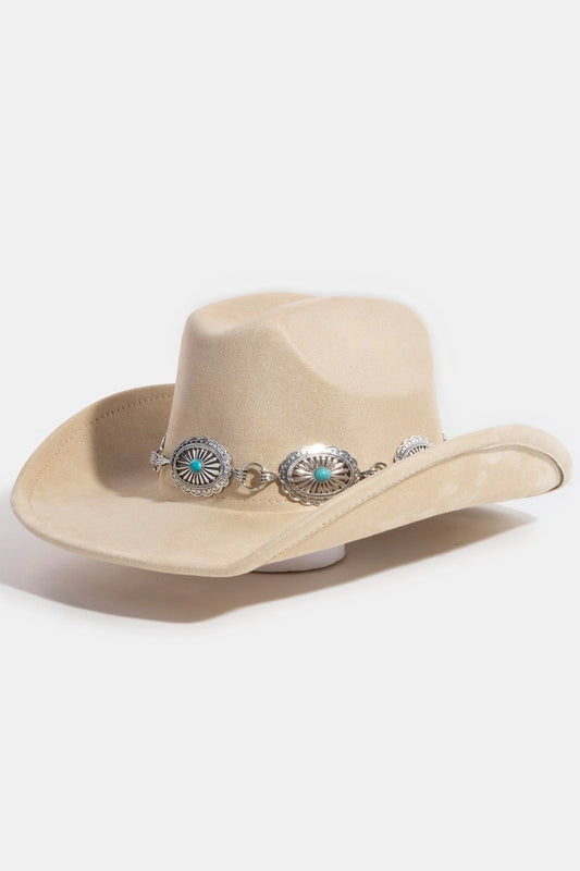 Turquoise Stud Concho Belt Cowboy Hat