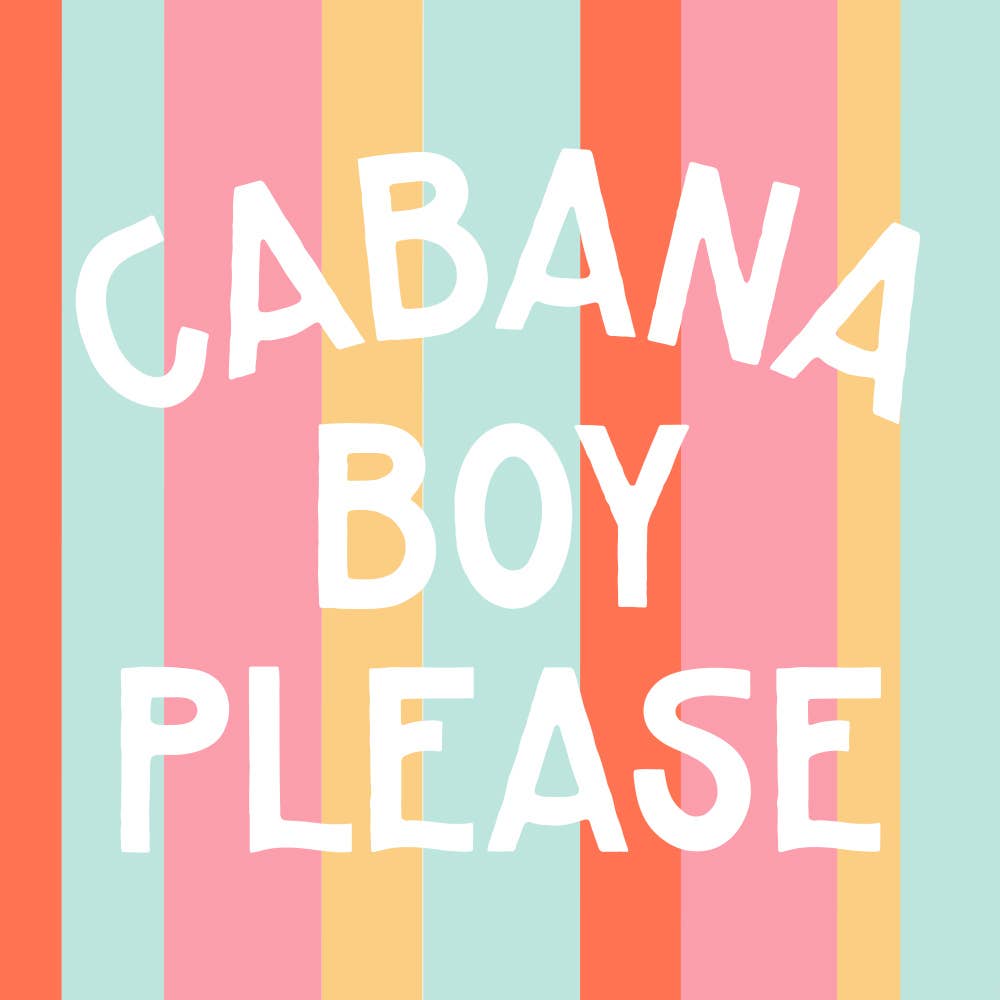 Pool Party Cocktail Funny Napkins | Cabana Boy Please -