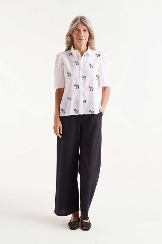 Embroidered Zebra Shirt