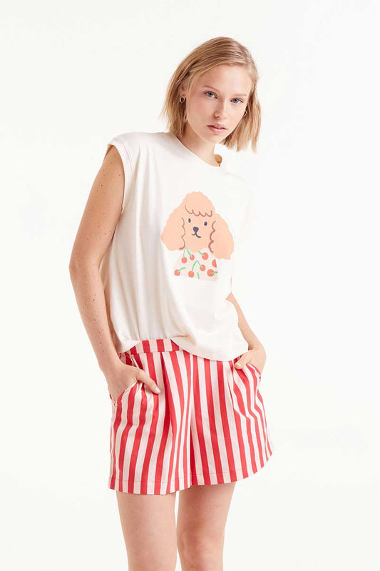 Cherry Dog Print Tee