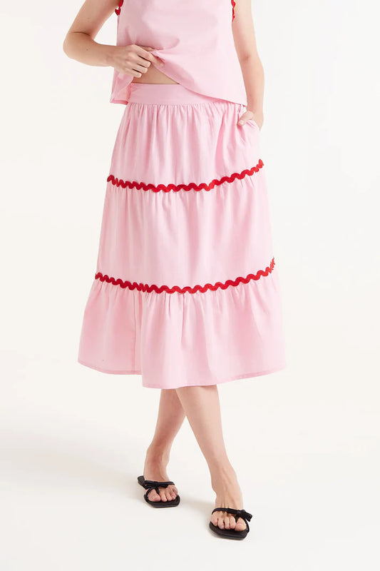 Picunela Midi Skirt Pink