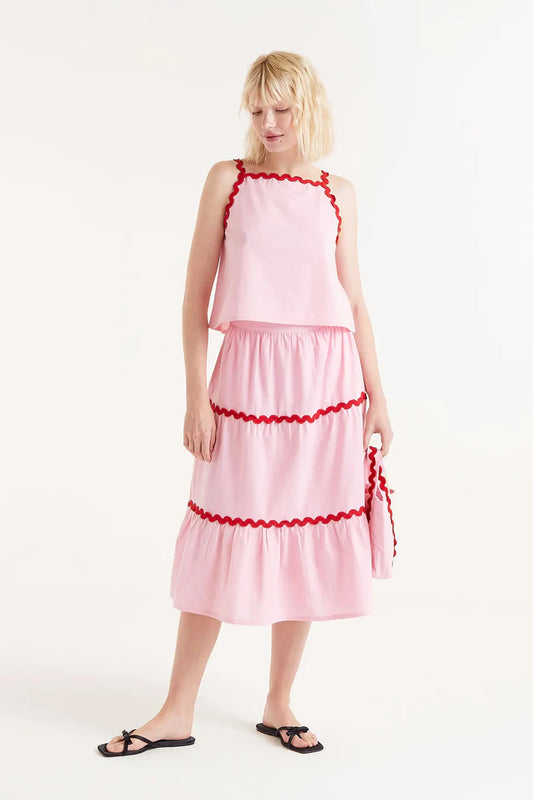 Picunela Midi Skirt Pink