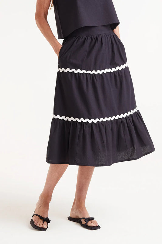 Picunela Midi Skirt Black
