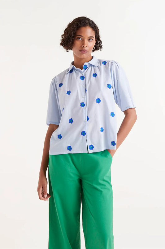 Short Sleeve Flower Print Shirt