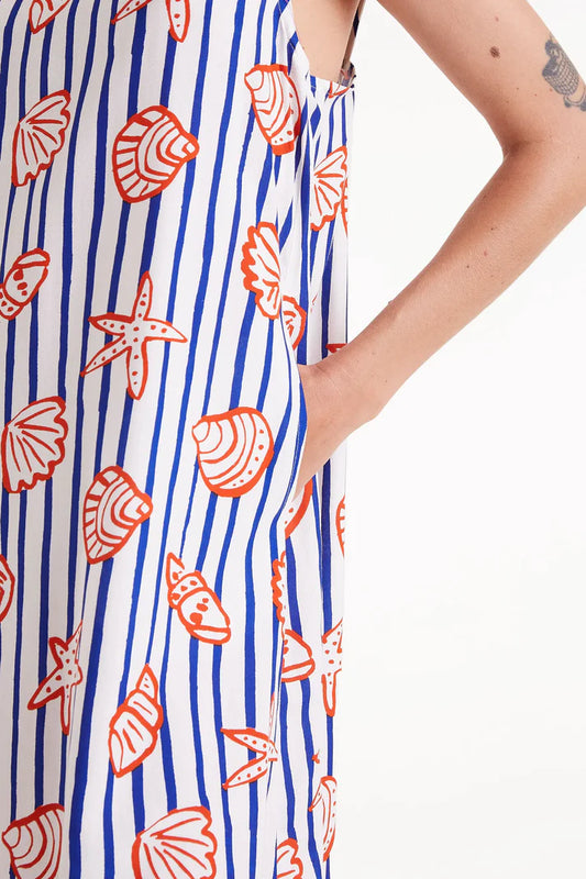 Nemo Striped Print Short Dress