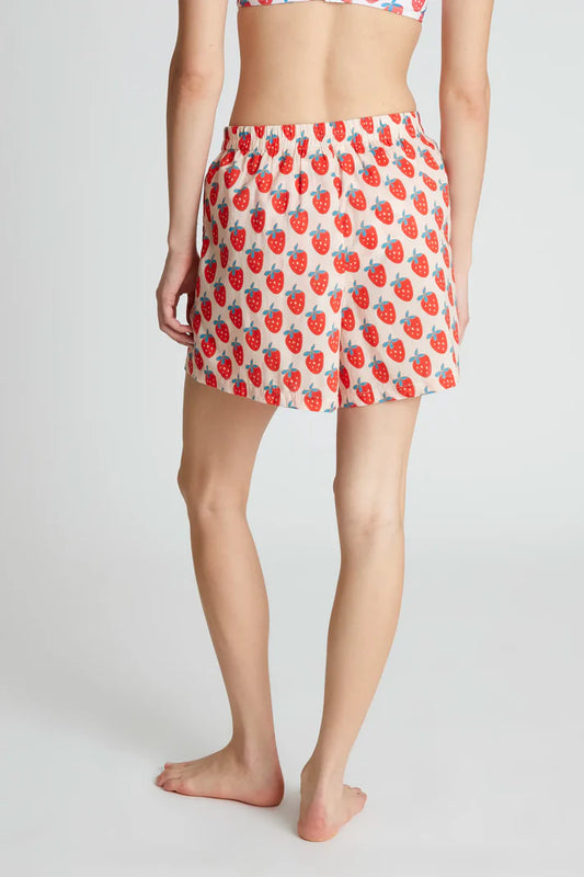 Strawberry Beach Print Shorts