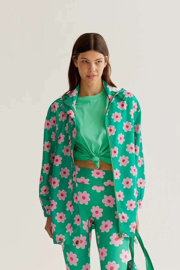 Jacket with Pink Flowers print