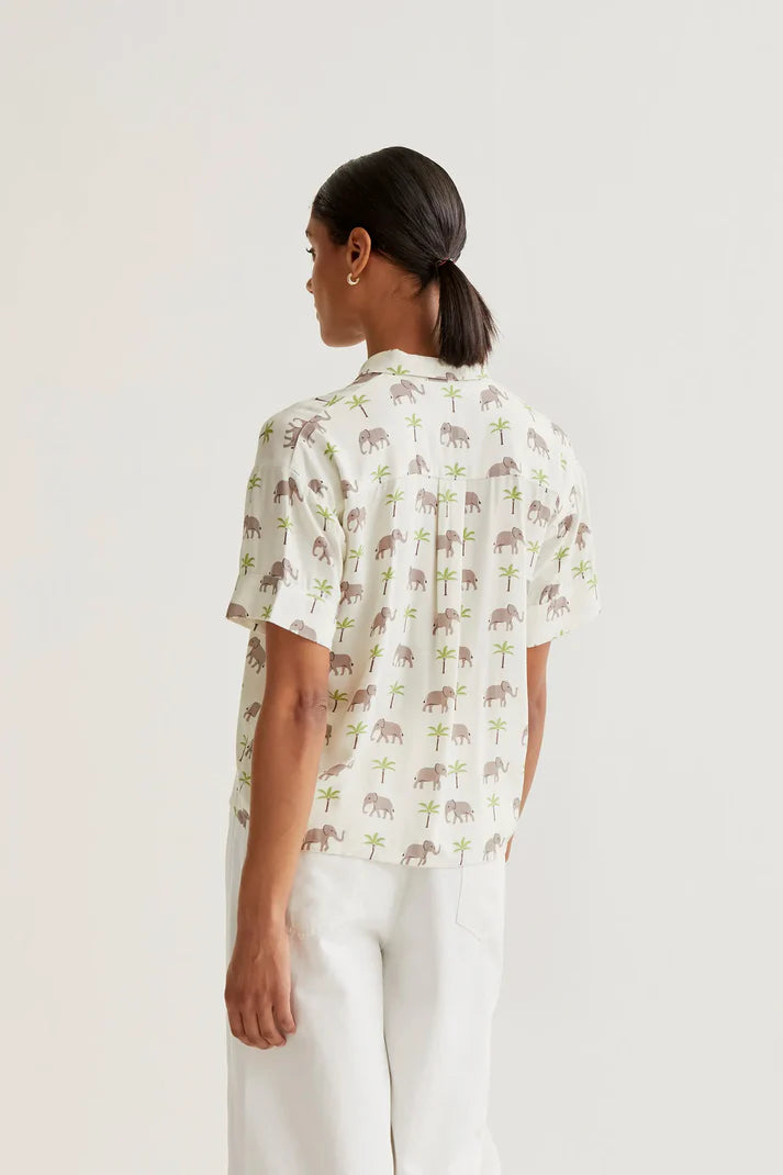 Elephant print LENZING™ ECOVERO™ shirt