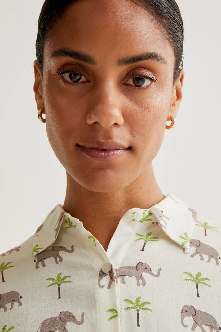 Elephant print LENZING™ ECOVERO™ shirt