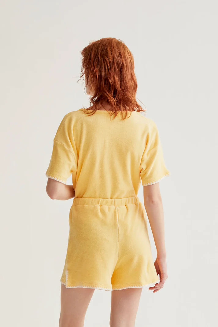 light yellow beach shorts